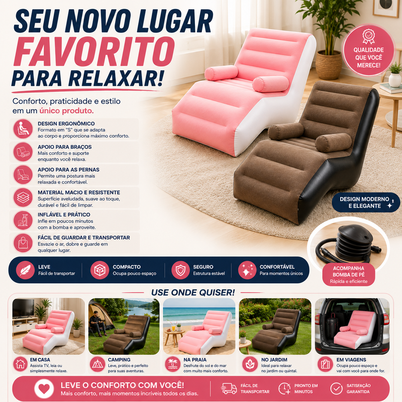 Cadeira Inflável de Relaxamento